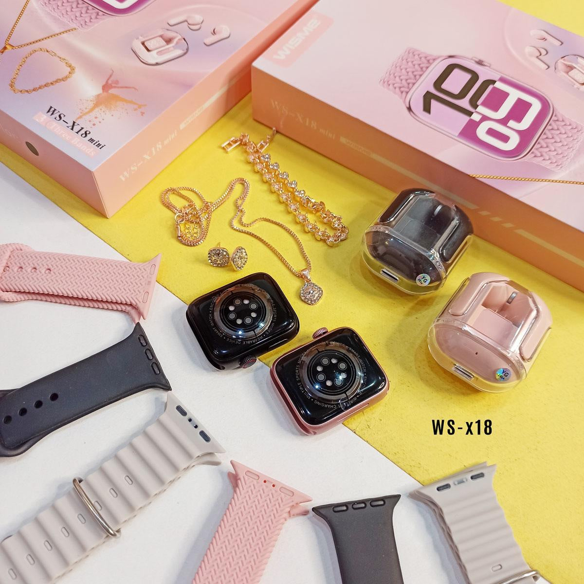 WISME WS-X18 MINI SMART WATCH WITH AIRPODS